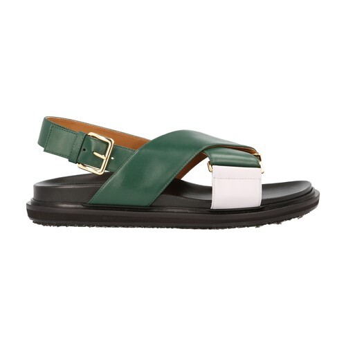 Marni Fussbett sandals in grey / green