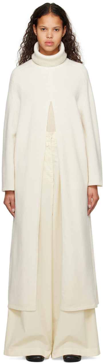Joseph Off-White Viviane Midi Dress in ivory