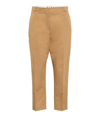 Marni Cotton and linen twill pants in beige