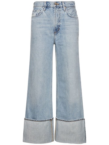 goldsign the astley high rise wide straight jeans in blue