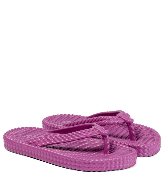 Isabel Marant Fira weave-effect thong sandals in purple