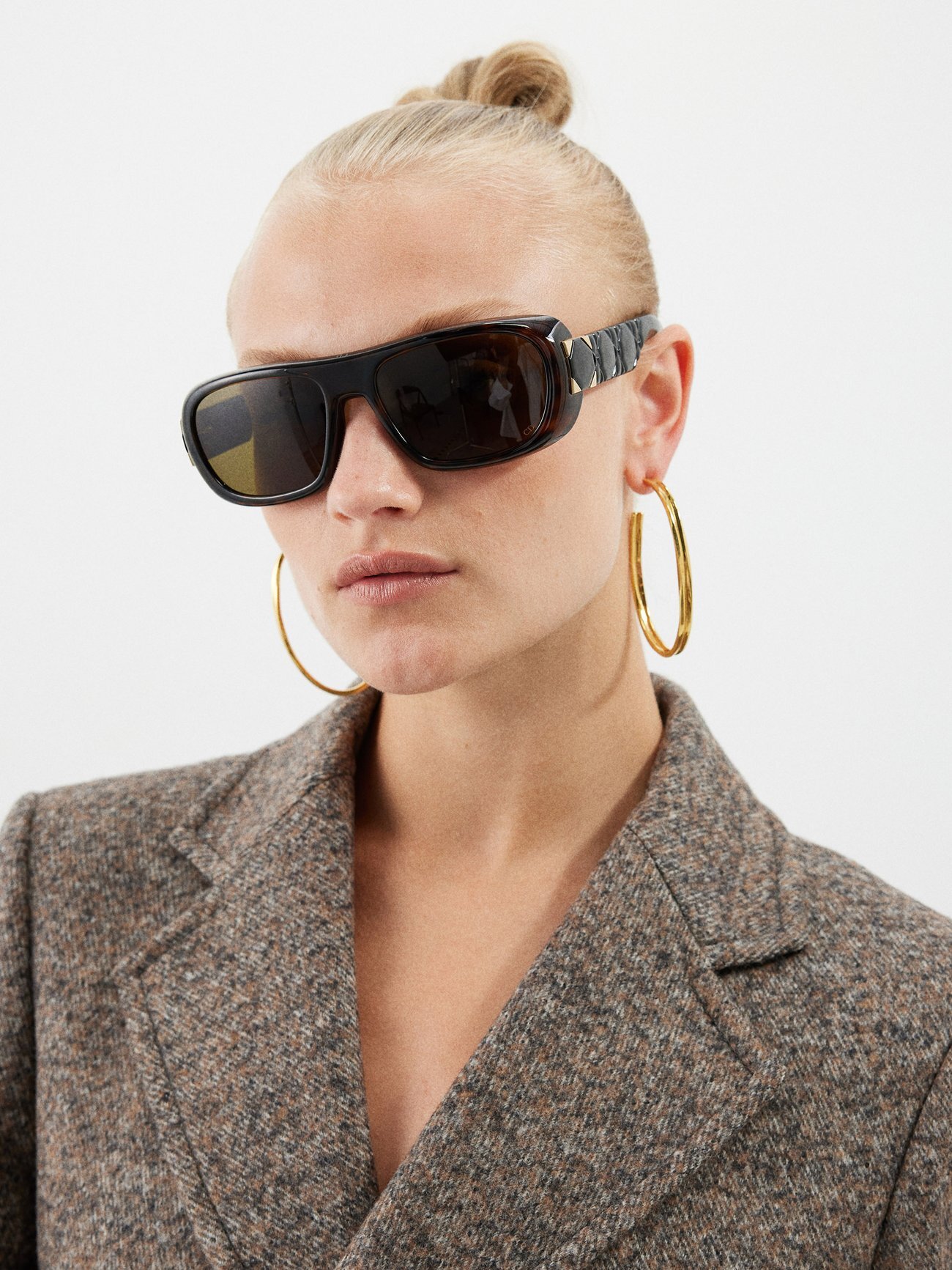 Dior - Lady 9522 S1l Tortoiseshell-acetate Sunglasses - Womens - Green Brown