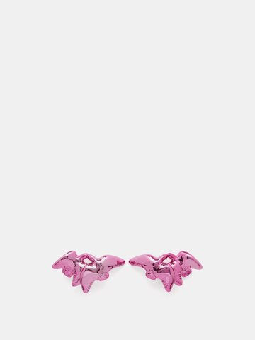 nina ricci - double dove earrings - womens - pink