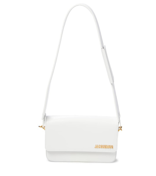 Jacquemus Le Carinu leather shoulder bag in white