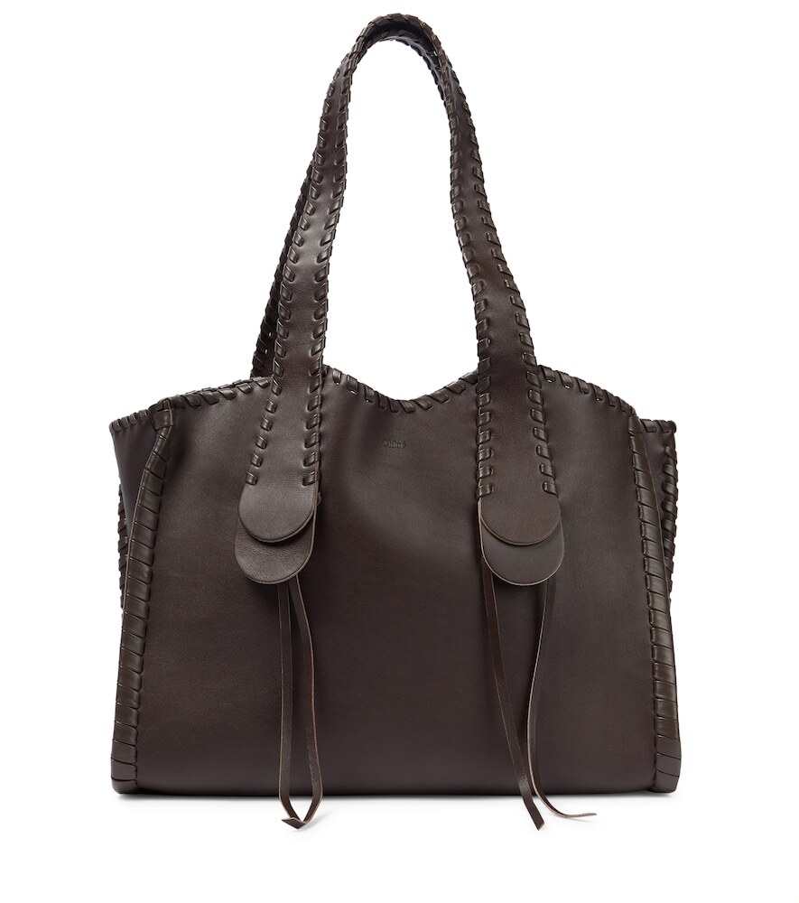 Chloé Mony Medium leather tote bag in brown