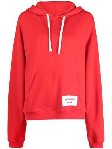 charles jeffrey loverboy logo-patch cotton hoodie - red