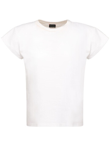 magda butrym rubberized logo cotton jersey t-shirt in white