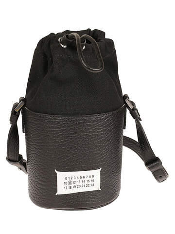 Maison Margiela 5ac Number Patched Bucket Bag in black