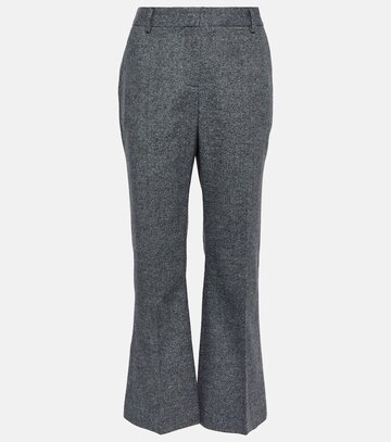 altuzarra fossett wool-blend bootcut pants in grey