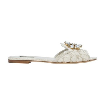 Dolce & Gabbana Slippers in lace with crystals