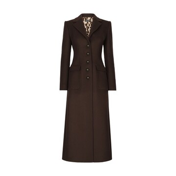 dolce & gabbana long wool and cashmere coat