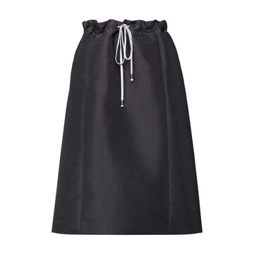 Maison Margiela Silk poly moiré skirt in black