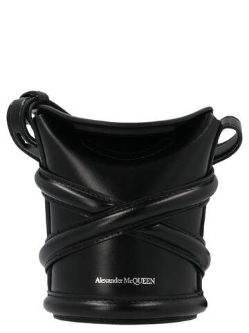Alexander McQueen the Curve Mini Crossbody Bag in black