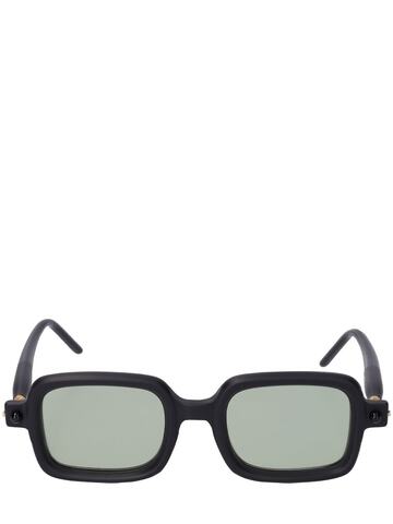 KUBORAUM BERLIN P2 Squared Acetate Sunglasses in black / green
