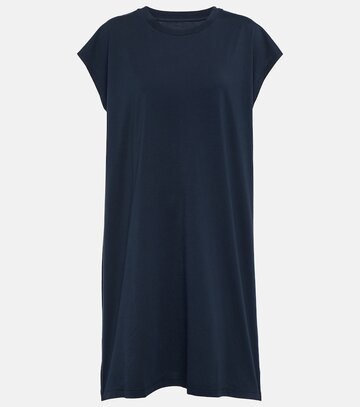 lemaire cotton jersey minidress in blue