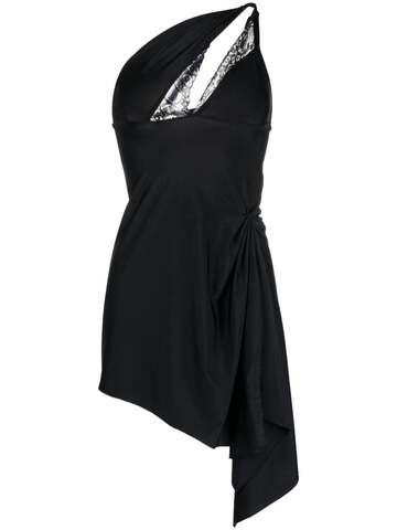 coperni asymmetric minidress - black