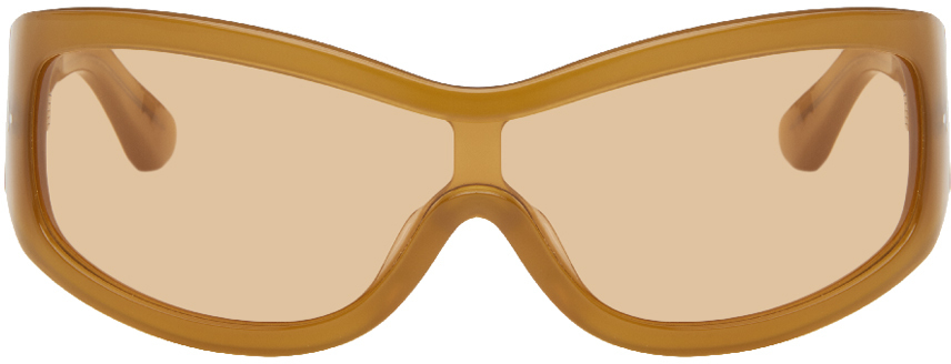 Port Tanger SSENSE Exclusive Orange Ice Studios Edition Nunny Sunglasses in yellow
