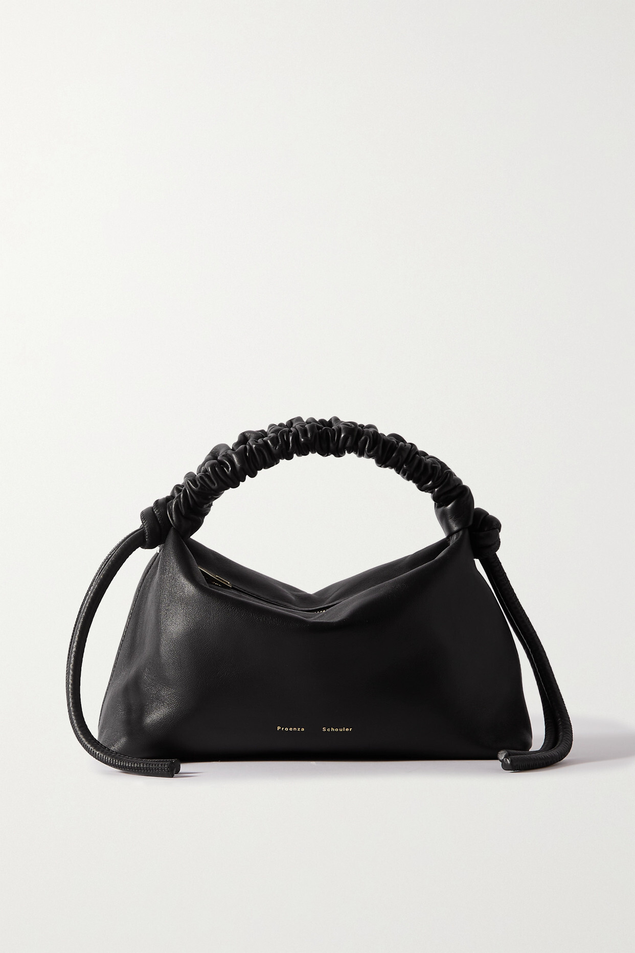 Proenza Schouler - Mini Ruched Leather Shoulder Bag - Black