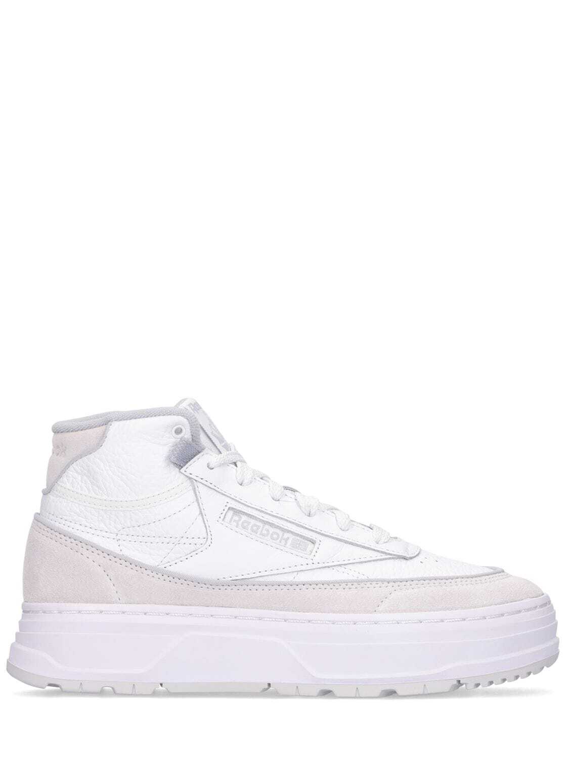 REEBOK CLASSICS Club C Geo Mid Sneakers in grey / white