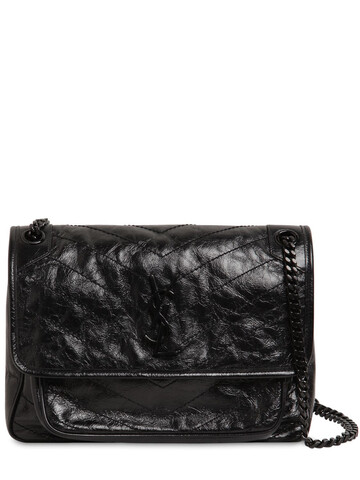 SAINT LAURENT Medium Niki Monogram Leather Bag in noir