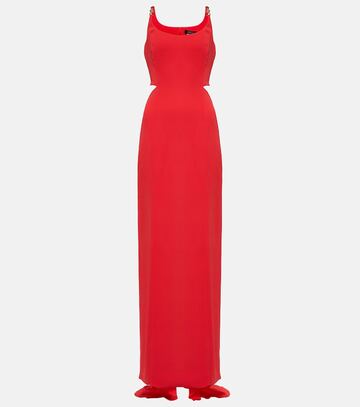 versace medusa 95' cutout silk gown in red