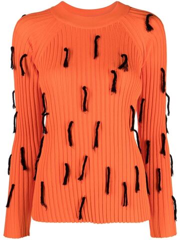 christian wijnants karan ribbed-knit jumper - orange