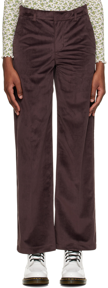 Levi's Purple Baggy Trousers in chocolate / plum