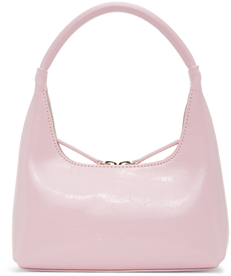 Marge Sherwood Pink Crinkled Leather Bag