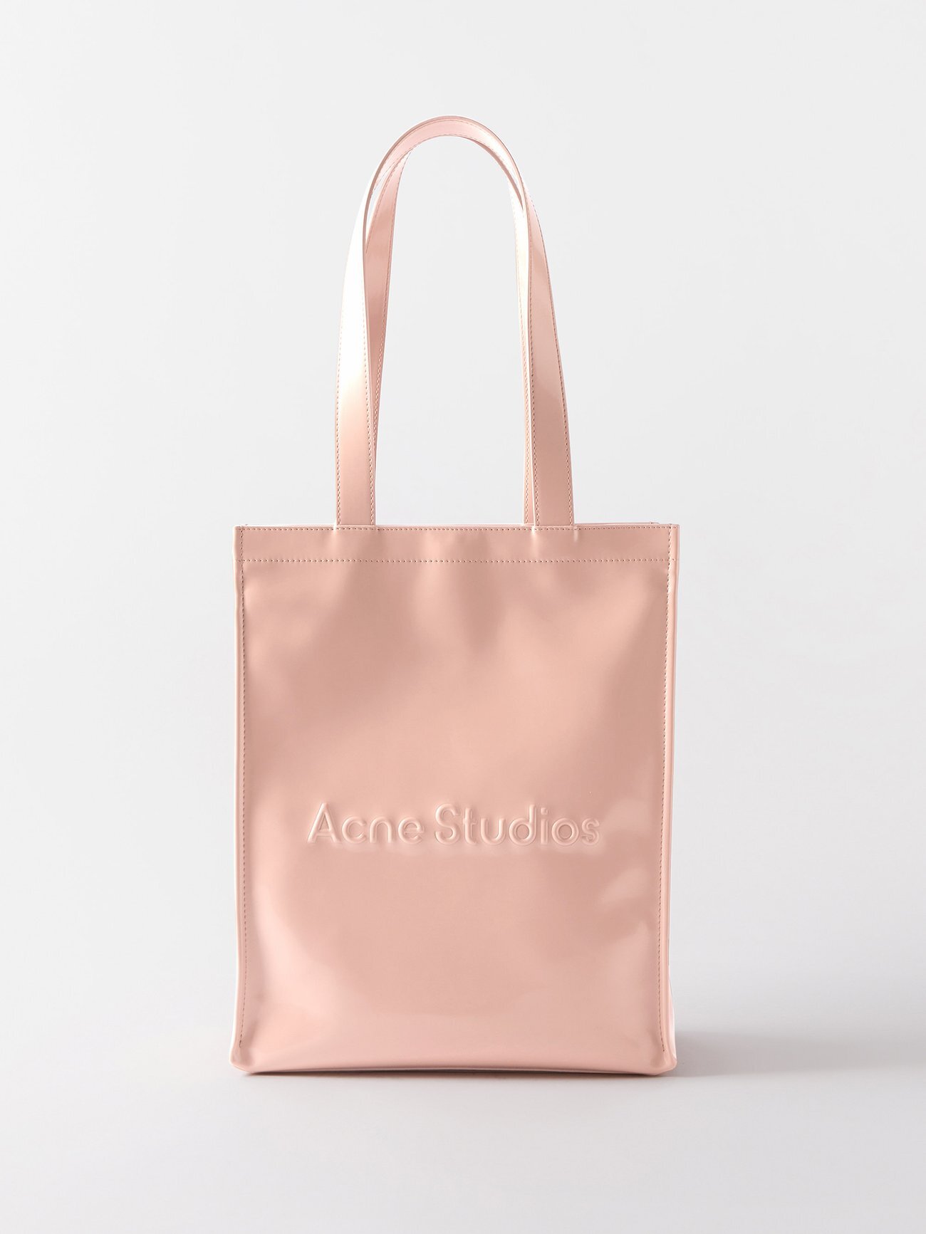 Acne Studios - Logo-embossed Rubber Tote Bag - Womens - Light Pink