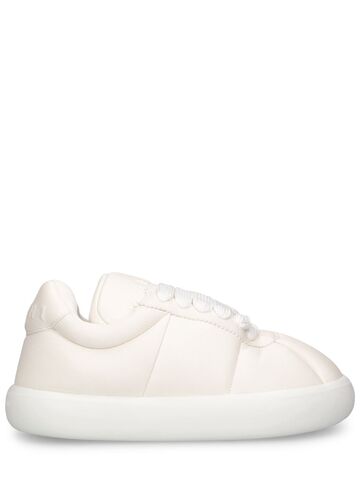 marni chunky soft leather low top sneakers in white