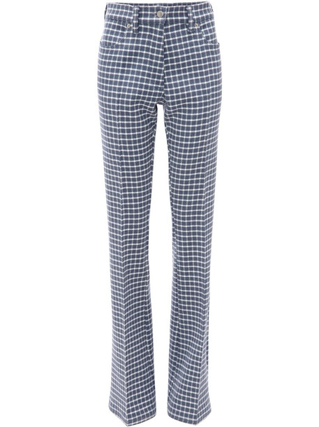 JW Anderson checked five-pocket trousers in blue