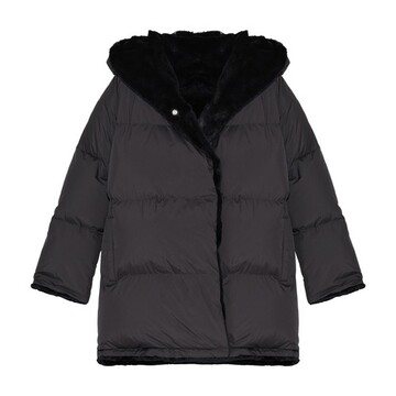 Yves Salomon Reversible fur puffer jacket in noir