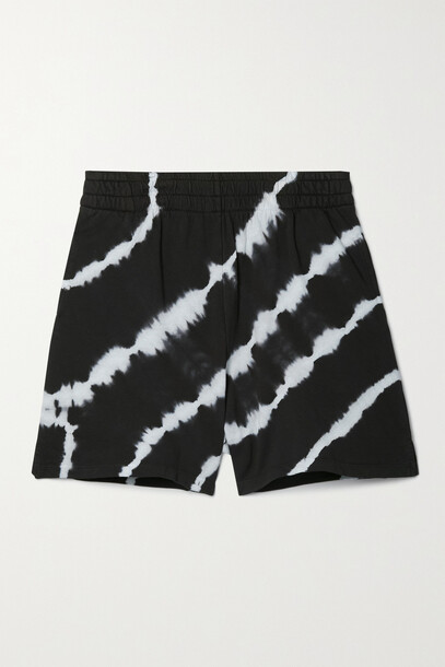 Year of Ours - + Lindsey Harrod Tie-dyed Cotton-jersey Shorts - Black