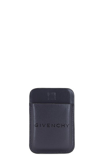 givenchy magnetic card holder in charcoal