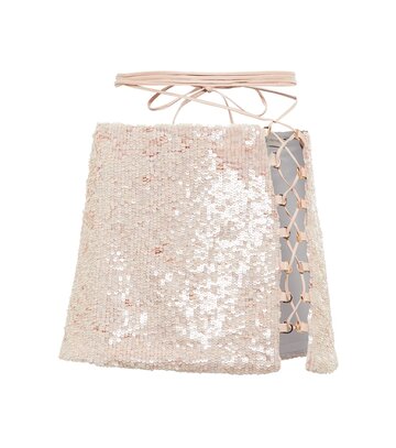 The Mannei Melilla sequined miniskirt in pink