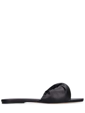 studio amelia 10mm twisted leather sandals in black