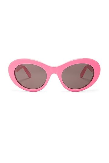 balenciaga round sunglasses in pink