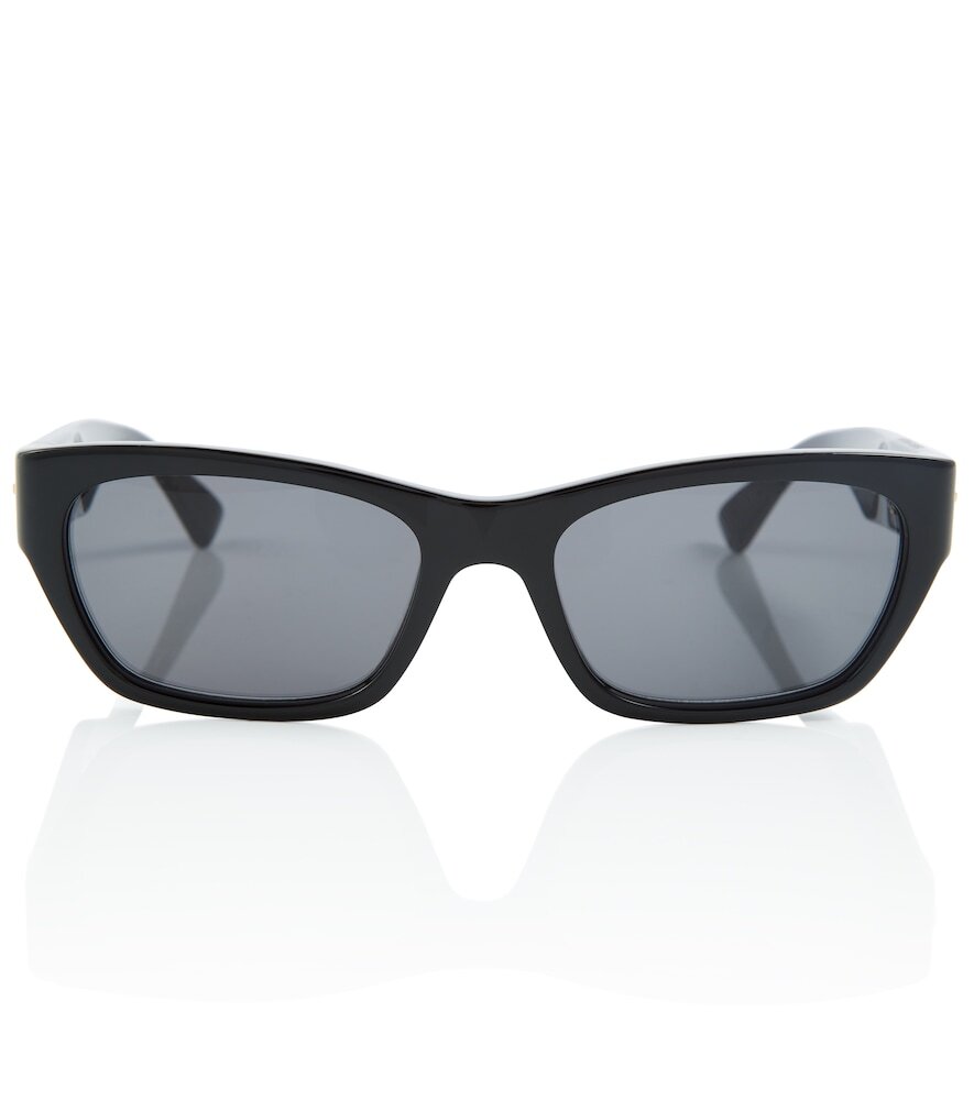 Bottega Veneta Rectangular acetate sunglasses in black