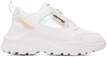 versace jeans couture white speedtrack fluo sneakers