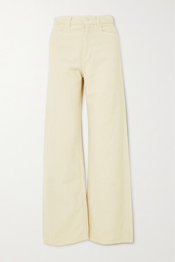 wandler - magnolia cotton-corduroy wide-leg pants - cream