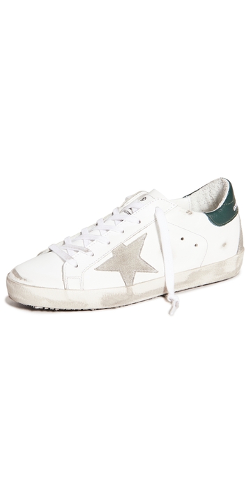 golden goose superstar sneakers white/dark green 40