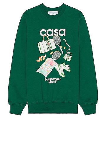 casablanca equipement sportif printed sweatshirt in green