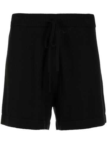 chinti and parker drawstring knitted shorts - black
