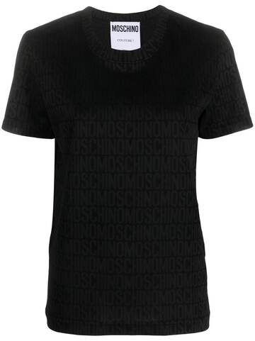 moschino logo-print short-sleeve t-shirt - black