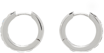 numbering silver #3153 earrings in white
