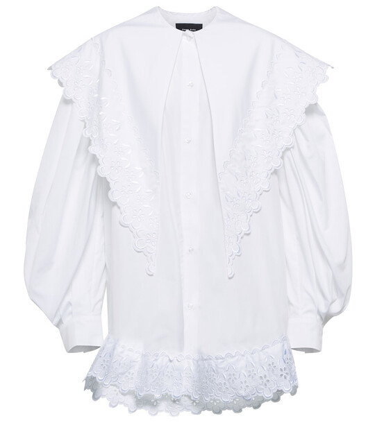 Simone Rocha Broderie anglaise cotton minidress in white