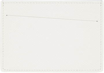 maison margiela white small leather card holder