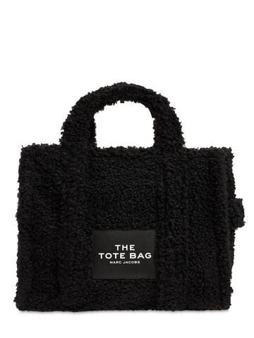 MARC JACOBS (THE) Small Traveler Faux Teddy Tote Bag in black