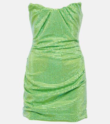 roland mouret embellished bandeau minidress in green