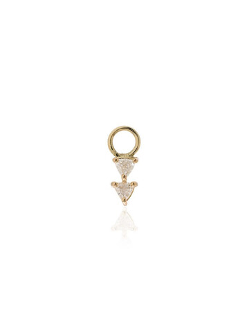Lizzie Mandler Fine Jewelry 18kt gold diamond earring charm